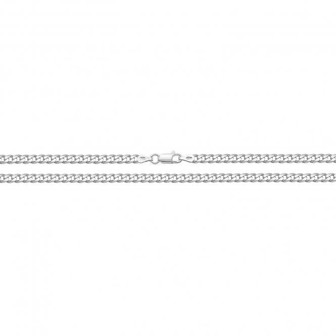 Faith Sterling Silver  Gents Light Curb Bracelet 7