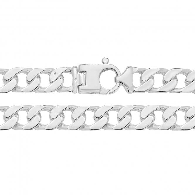 Faith Sterling Silver  Heavy Square Curb Bracelet 8