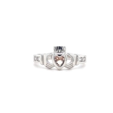 Faith Sterling Silver November Birthstone Claddagh Ring 
