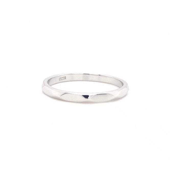 Faith Sterling Silver  Plain Textured Ring
