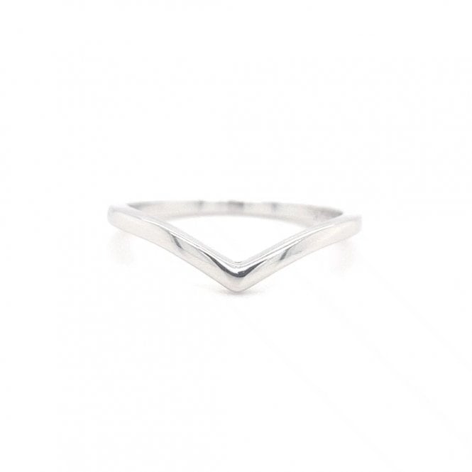 Faith Sterling Silver  Plain Wishbone Ring