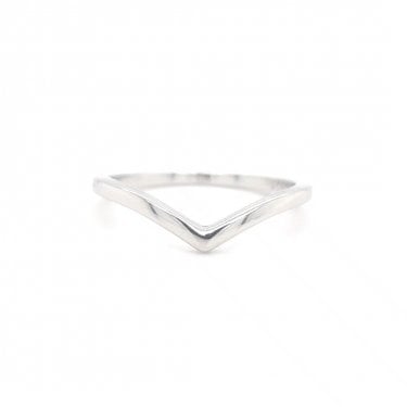 Faith Sterling Silver Plain Wishbone Ring