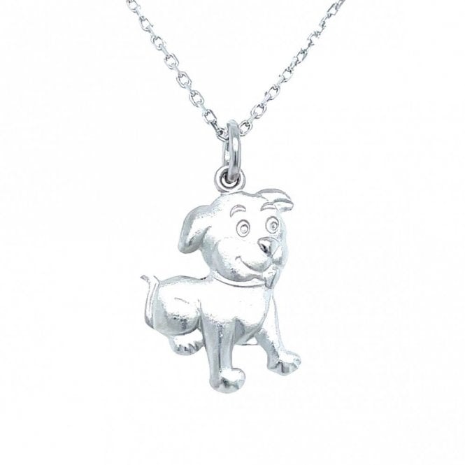 Faith Sterling Silver Sterling Silver 3D Dog Necklace 16x13mm, 16-18