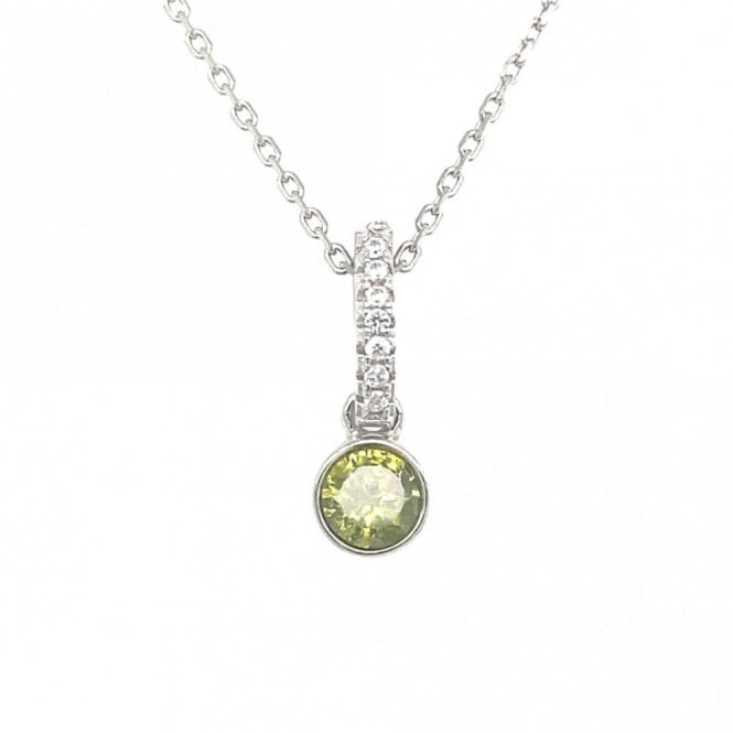 Faith Sterling Silver Sterling Silver August Birthstone CZ Necklace 13x4mm, 16-18