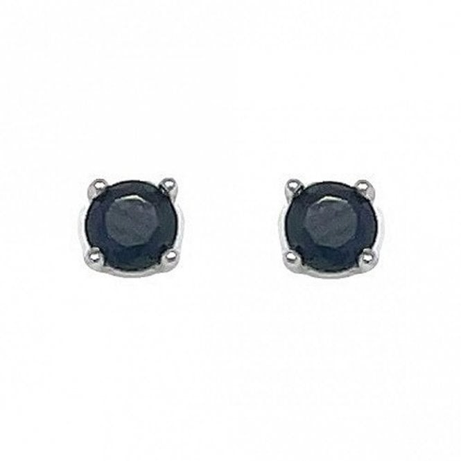 Faith Sterling Silver Sterling Silver Black CZ Claw Set Stud Earrings 3x3mm