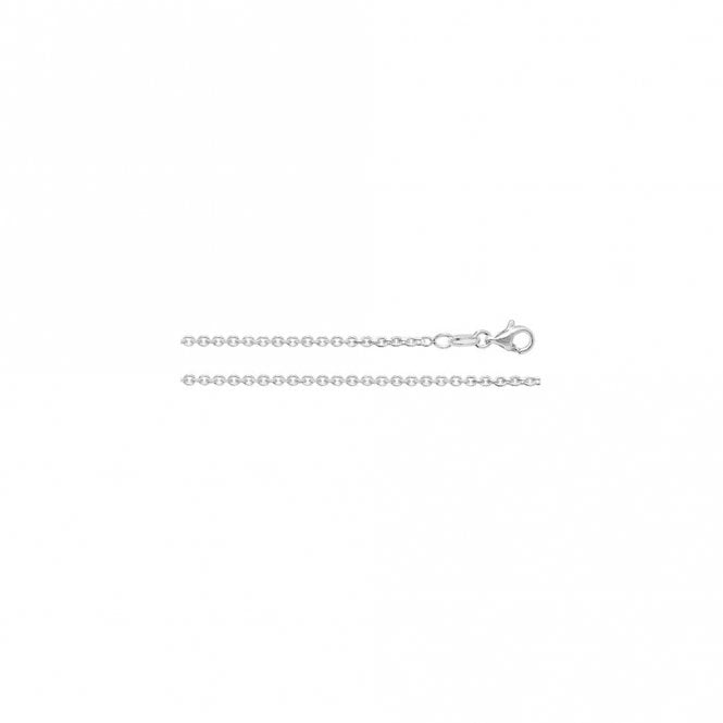 Faith Sterling Silver Sterling Silver Faceted Link Belcher Chain 18 inch 3.8g