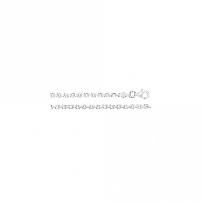 Faith Sterling Silver Sterling Silver Faceted Link Belcher Chain 24 inch 10.9g