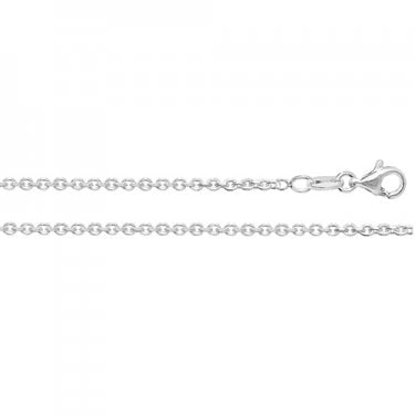 Sterling Silver Faceted Link Belcher Chain 24 inch 5g