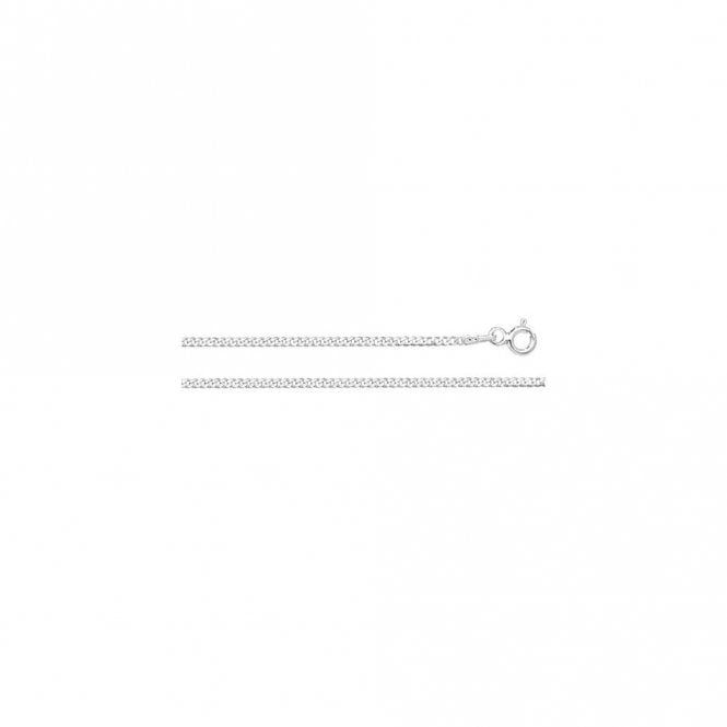 Faith Sterling Silver Sterling Silver Flat Curb Chain 18 inch 1.8g