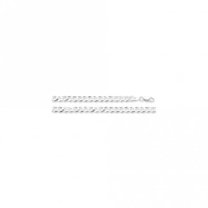 Faith Sterling Silver Sterling Silver Gents Flat Open Curb Chain 20 inch 15.7g