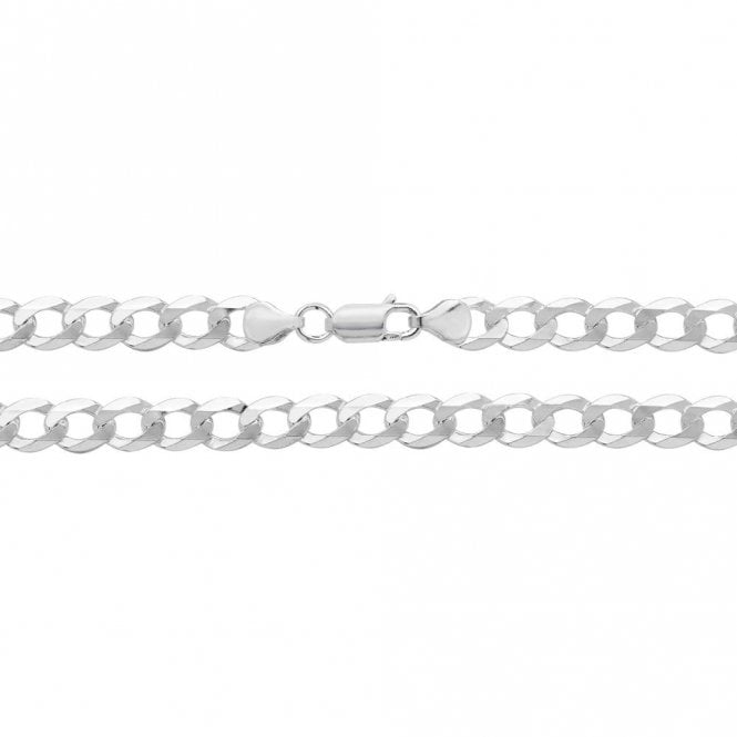 Faith Sterling Silver Sterling Silver Gents Flat Open Curb Chain 20 inch 24.8g