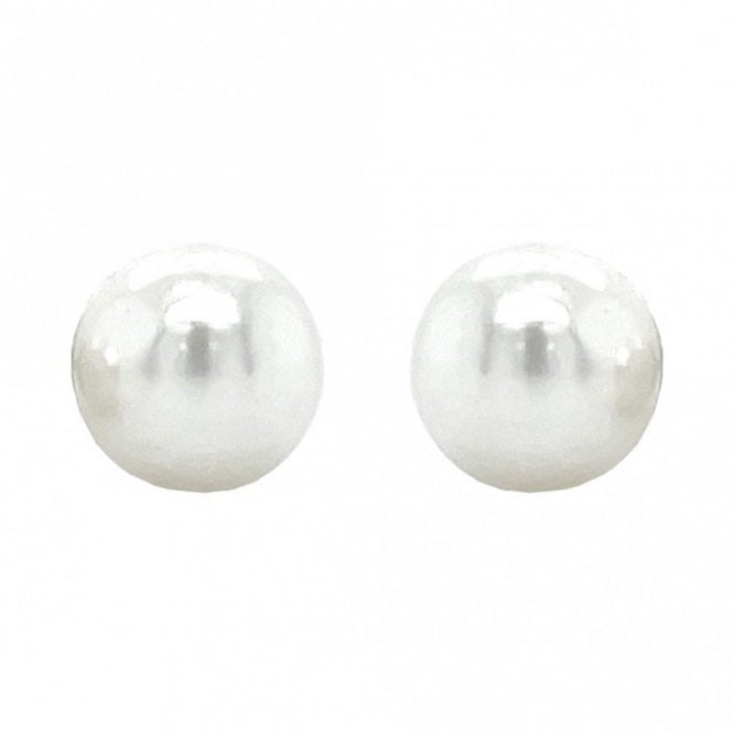 Faith Sterling Silver Sterling Silver Medium Pearl Stud Earrings 6x6mm
