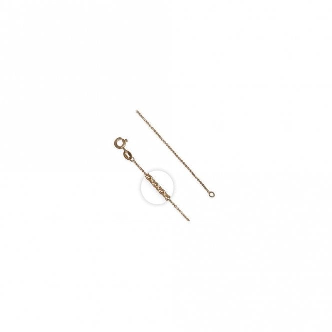 Faith Rose Gold Sterling Silver Sterling Silver Micron Plate Rose Chain Anchor Chain 16inch