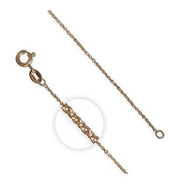 Sterling Silver Micron Plate Rose Chain Anchor Chain 16inch