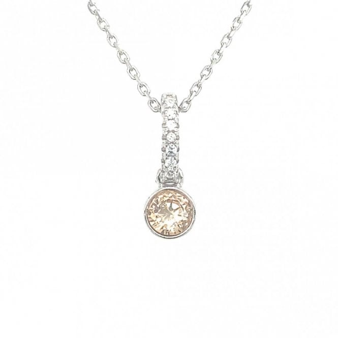 Faith Sterling Silver Sterling Silver November Birthstone CZ Necklace 13x4mm, 16-18