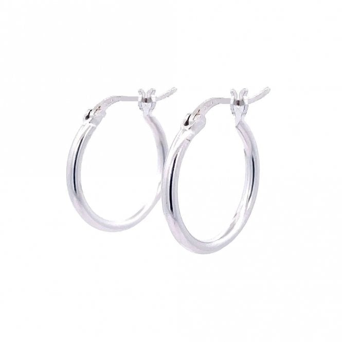 Faith Sterling Silver Sterling Silver Plain Hinged Hoop Earrings 20mm 