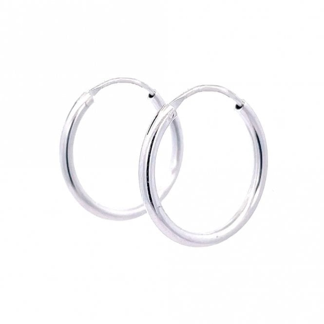 Faith Sterling Silver Sterling Silver Plain Sleeper Hoop Earrings 20mm 