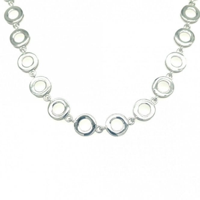 Faith Sterling Silver Sterling Silver Plain Thick Open Circle Link Necklace 39.5cm + 3.5cm