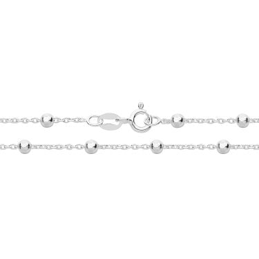 Sterling Silver Rolo & Bead Chain 18 inch 3.9g