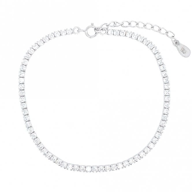 Faith Sterling Silver Sterling Silver Single Row Claw Set CZ Tennis Bracelet 16+4cm