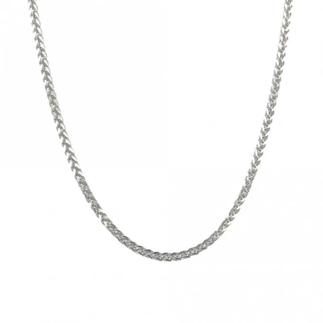 Faith Sterling Silver Sterling Silver Wheat Chain 16-18 inch