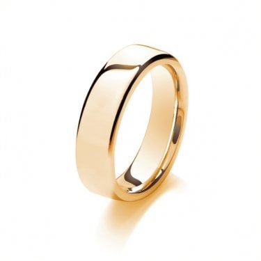 9ct Soft Court Medium Weight 8.80g 6mm Ring  (All Sizes Available To Order and Also Available in White Gold and Rose Gold)