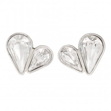 Fiorelli Sterling Silver Heart CZ Earrings
