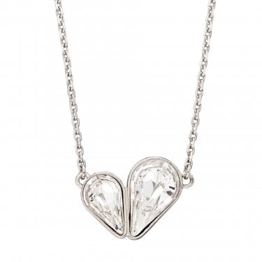 Fiorelli Sterling Silver Heart CZ Necklace 41-46cm