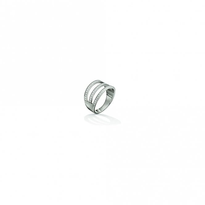 Folli Follie  3 Row Crystal Ring 52
