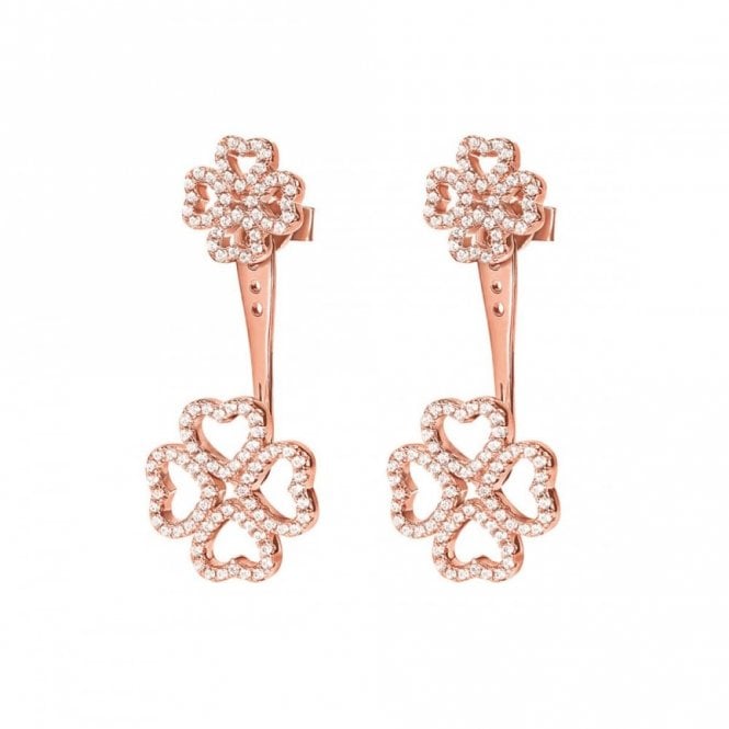 Folli Follie  Rose Gold Flower Earrings
