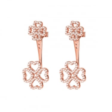 Folli Follie Rose Gold Flower Earrings