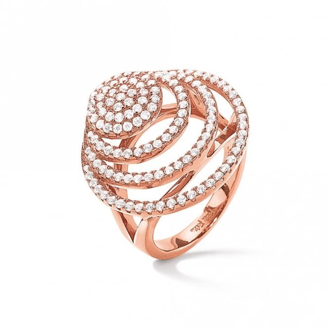 Folli Follie  Rose Gold Plated Cyclos CZ Ring