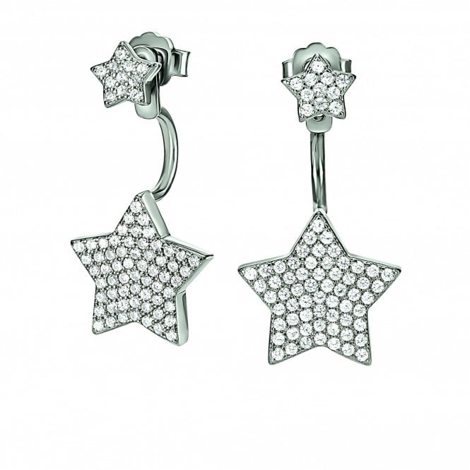 Folli Follie  Silver Star Drop Earrings