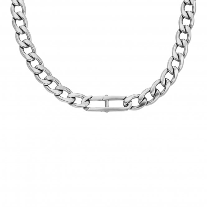 Fossil Jewellery Fossil Gents Heritage D-Link Stainless Steel Chain Necklace 2.7cm, 50.8cm + 5cm