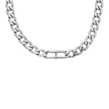 Fossil Gents Heritage D-Link Stainless Steel Chain Necklace 2.7cm, 50.8cm + 5cm