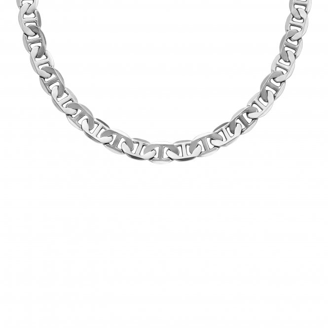 Fossil Jewellery Fossil Heritage Anchor Stainless Steel Chain Necklace 0.8cm, 50.8cm + 5.5cm