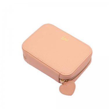 Fossil Pink Leather Jewellery Clutch Case