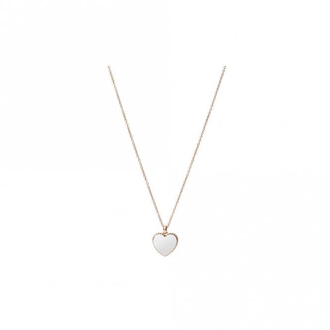 Fossil Jewellery Rose Gold Heart Necklace