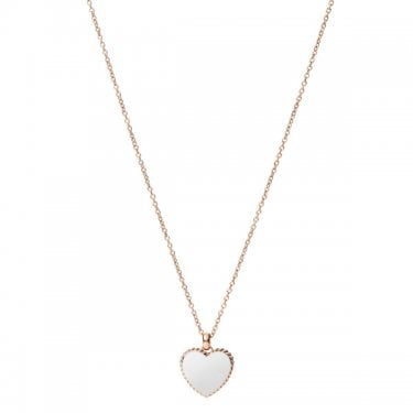 Fossil Jewellery Rose Gold Heart Necklace
