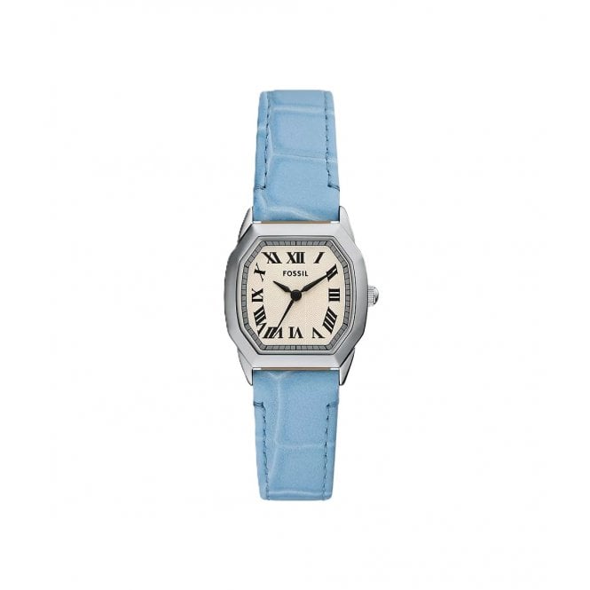 Fossil Watches Fossil Ladies Harlow Blue Leather Strap Watch
