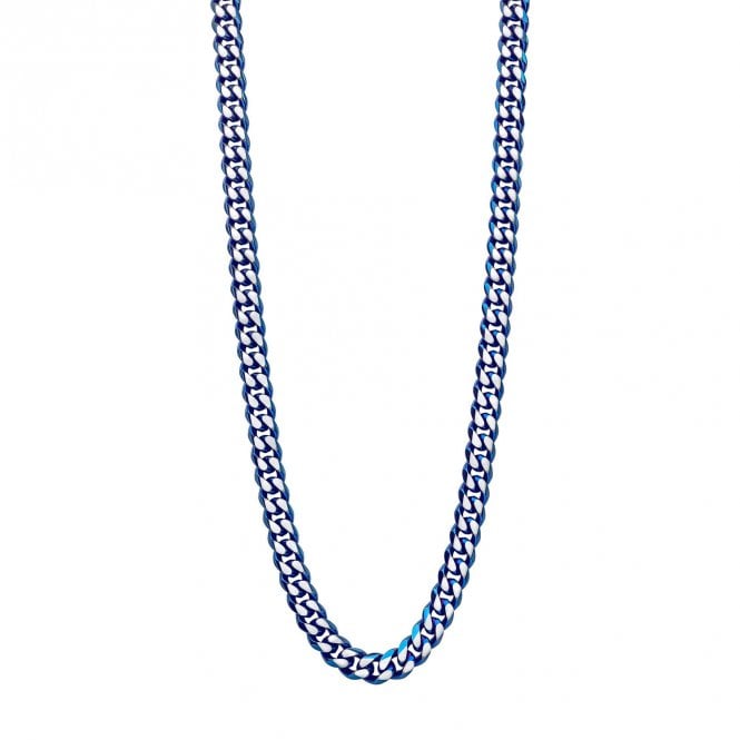 Fred Bennett  Blue Curb Chain Necklace 50cm