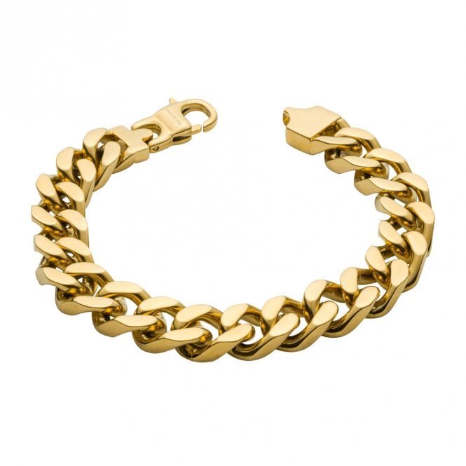 Fred Bennett  Heavyweight Curb Chain Gold Tone Bracelet 1.6 x 0.3cm, 22cm