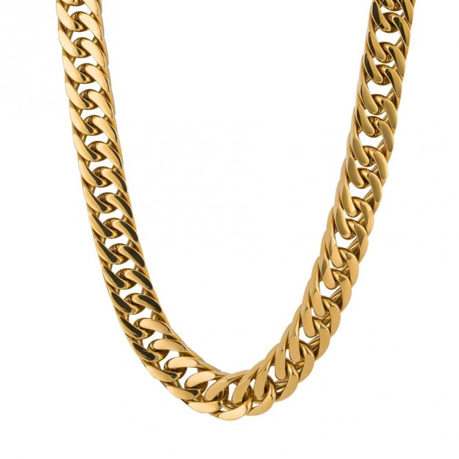 Fred Bennett  Heavyweight Curb Chain Gold Tone Necklace 1.3 x 0.4, 56cm 