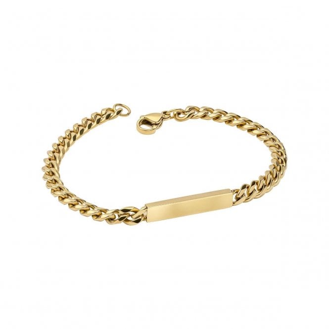 Fred Bennett  Offset Engravable Bar Chain Bracelet 0.5cm, 20cm