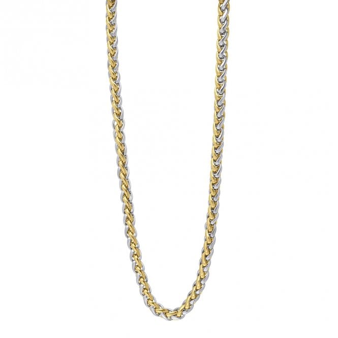 Fred Bennett  Spiga Link Two Tone Chain Necklace 0.7cm, 56cm 
