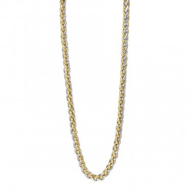 Fred Bennett Spiga Link Two Tone Chain Necklace 0.7cm, 56cm 
