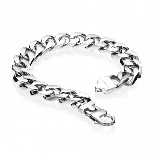 Fred Bennett  Stainless Steel Curb Bracelet 22cm