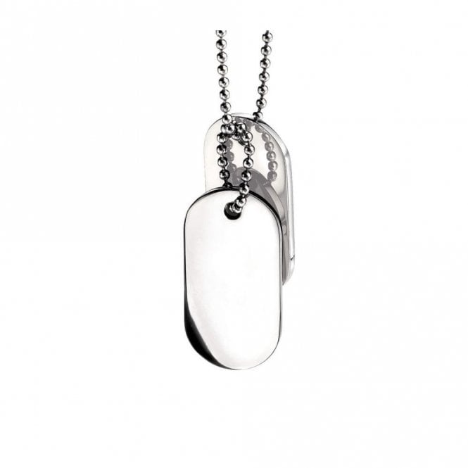 Fred Bennett  Stainless Steel Oval Dogtag Necklace 56cm