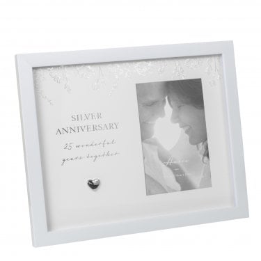 Amore Silver Anniversary Photo Frame 4"x6"