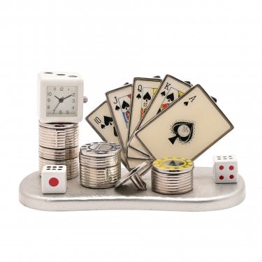 Miniature Casino Clock 6cm x 11cm x 5.5cm 